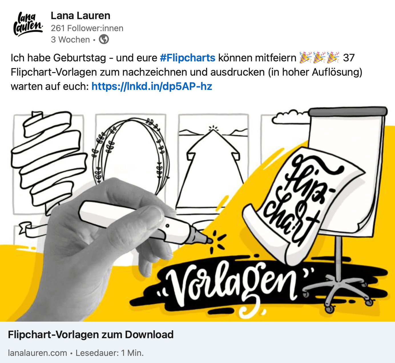 Linkedin Posting zu meinem Geburtstag am 23.März 2023