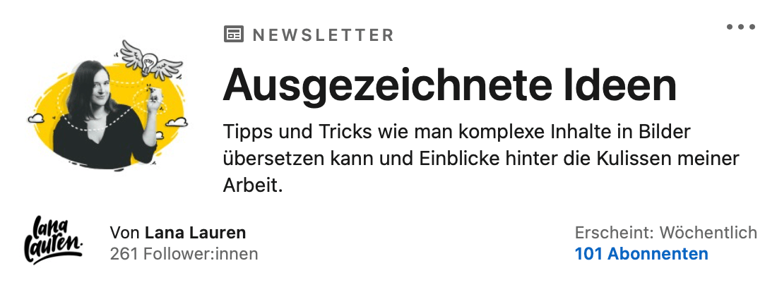 Linkedin Newsletter “ausgezeichnete Ideen”