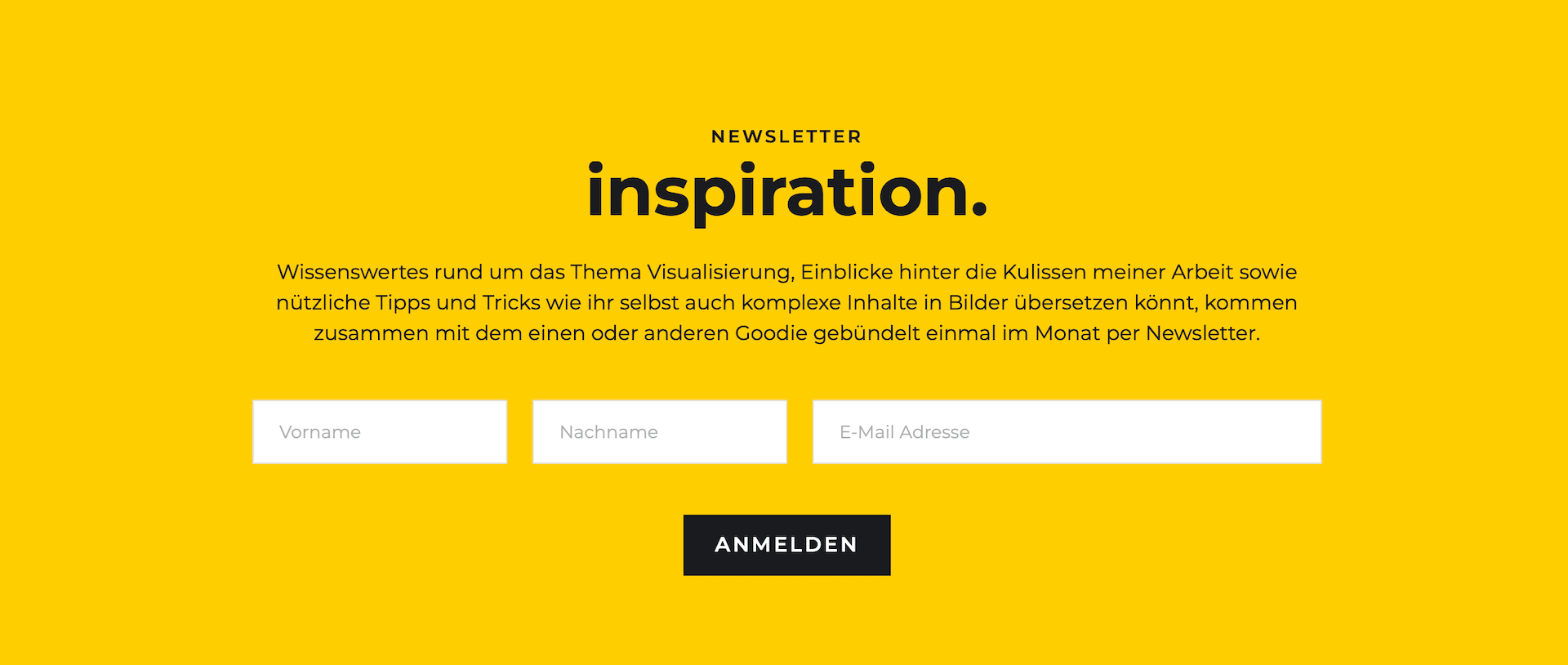Anmeldung zum monatlichen E-Mail Newsletter